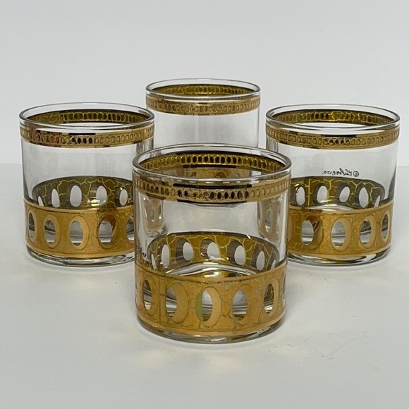 Antigua Culver Set of 4  Glassware Lowball Barware - Picture 3 of 15